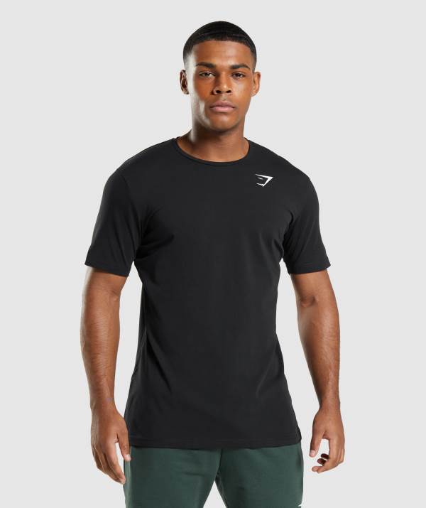 Panske Tricka Gymshark Critical Čierne | PR9427510